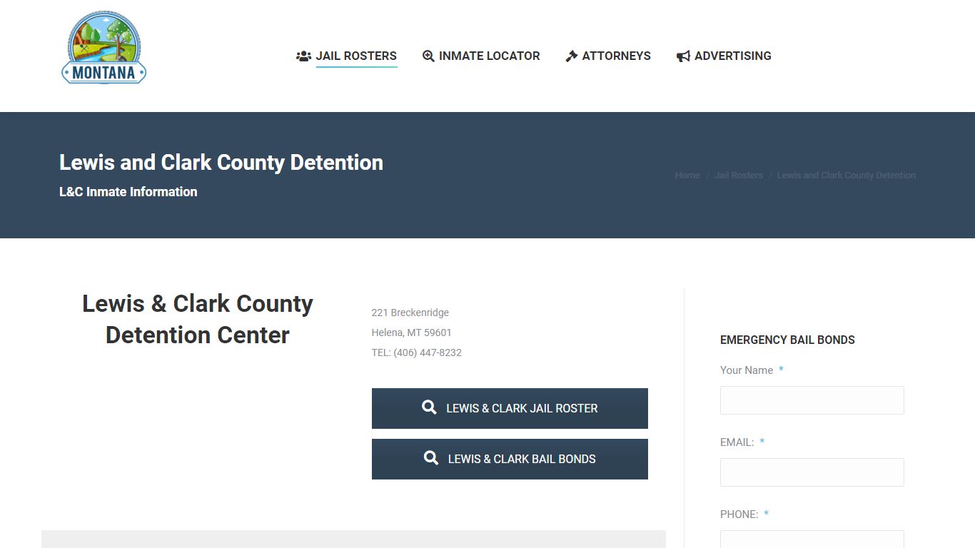Lewis and Clark County Detention - MONTANA JAIL ROSTER